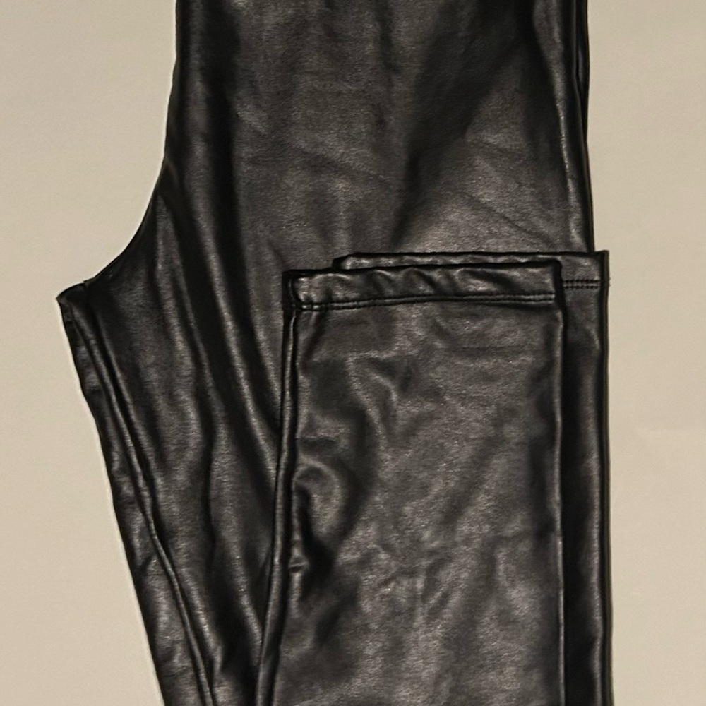 Black Faux Leather Leggings